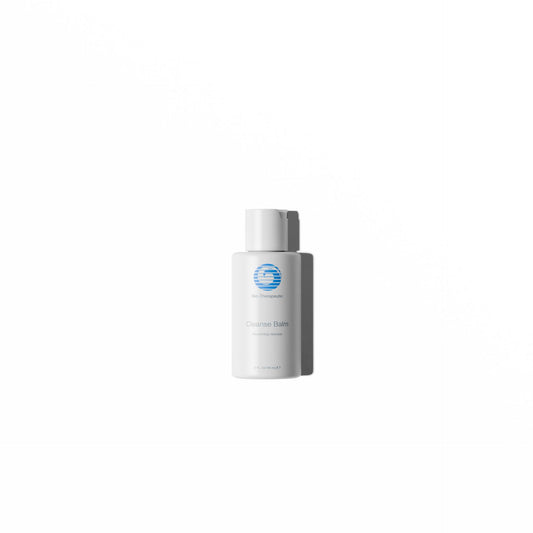 BT Cleanse Balm bottle, white and gray, with blue label