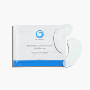 Hyaluronic eye masque package with matching clear under-eye patches