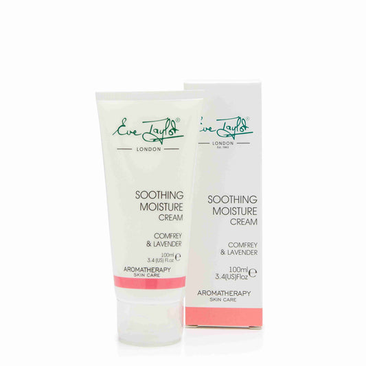 Two tubes of Eve Taylor Soothing Moisture Cream on a white background