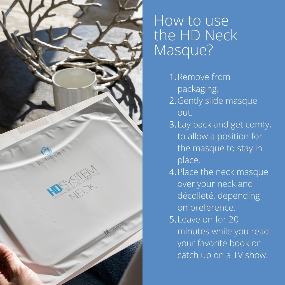 Facial masque pack and instruction card with numbered steps