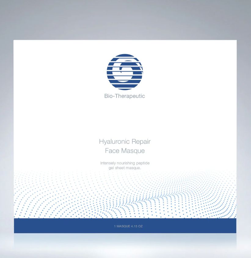 Hyaluronic Repair face masque box with Bio-Therapeutic logo and product name