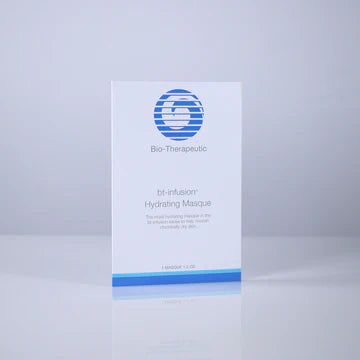 Hydrating masque box with Bio-Therapeutic logo and blue stripe