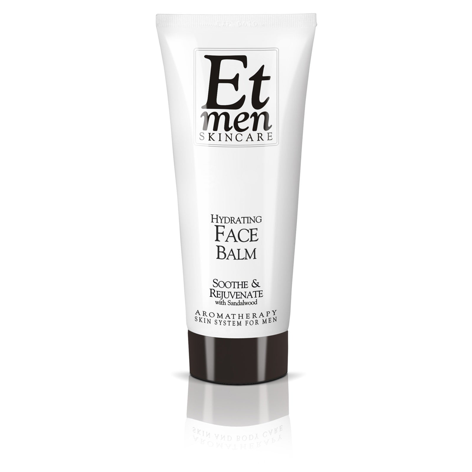 Tube of Et men skincare hydrating face balm on a white background