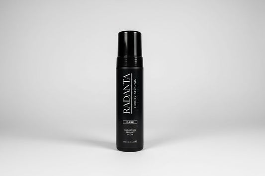 Dark tanning mousse bottle, RADIANTA