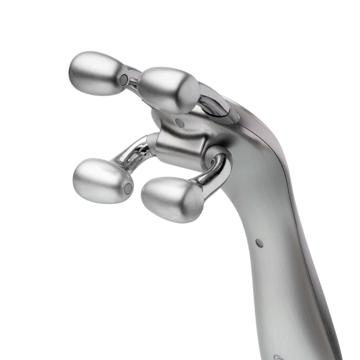 BT Sculpt GEN2 chrome electrode head attachment detail on silver handheld device body