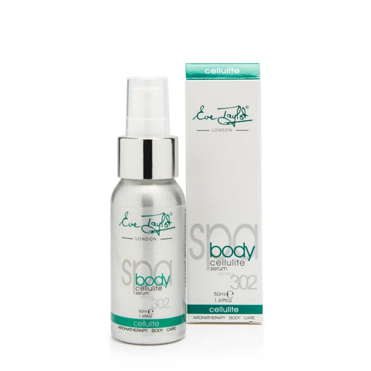 Eve Taylor London cellulite body serum No.302 bottle and matching product box
