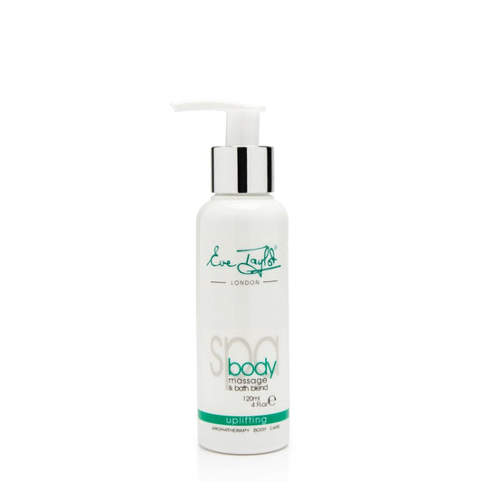 Eve Taylor spa body bath & massage bottle with pump, 120ml